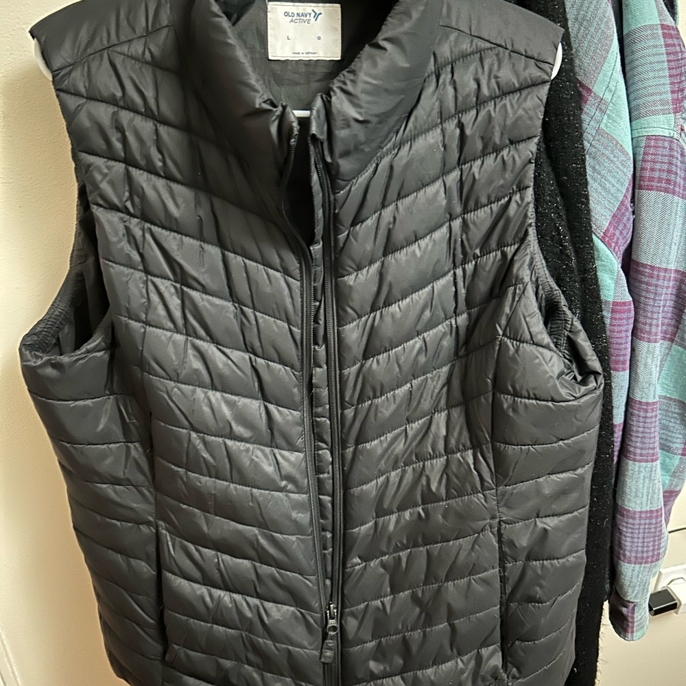 Old Navy Charcoal Quilted Vest